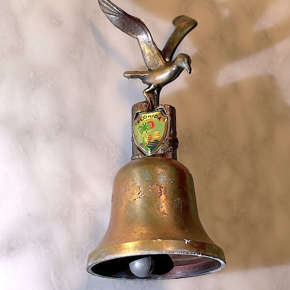 Vintage Copper Bell - Florida state collectible, beach 🏝️ ⛵️⛵️☀️Seagull Finial